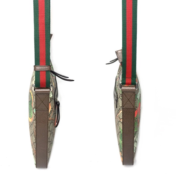 Authentic Gucci Tian crossbody unisex bag brown monogram coated bengal canvas - Picture 10 of 16